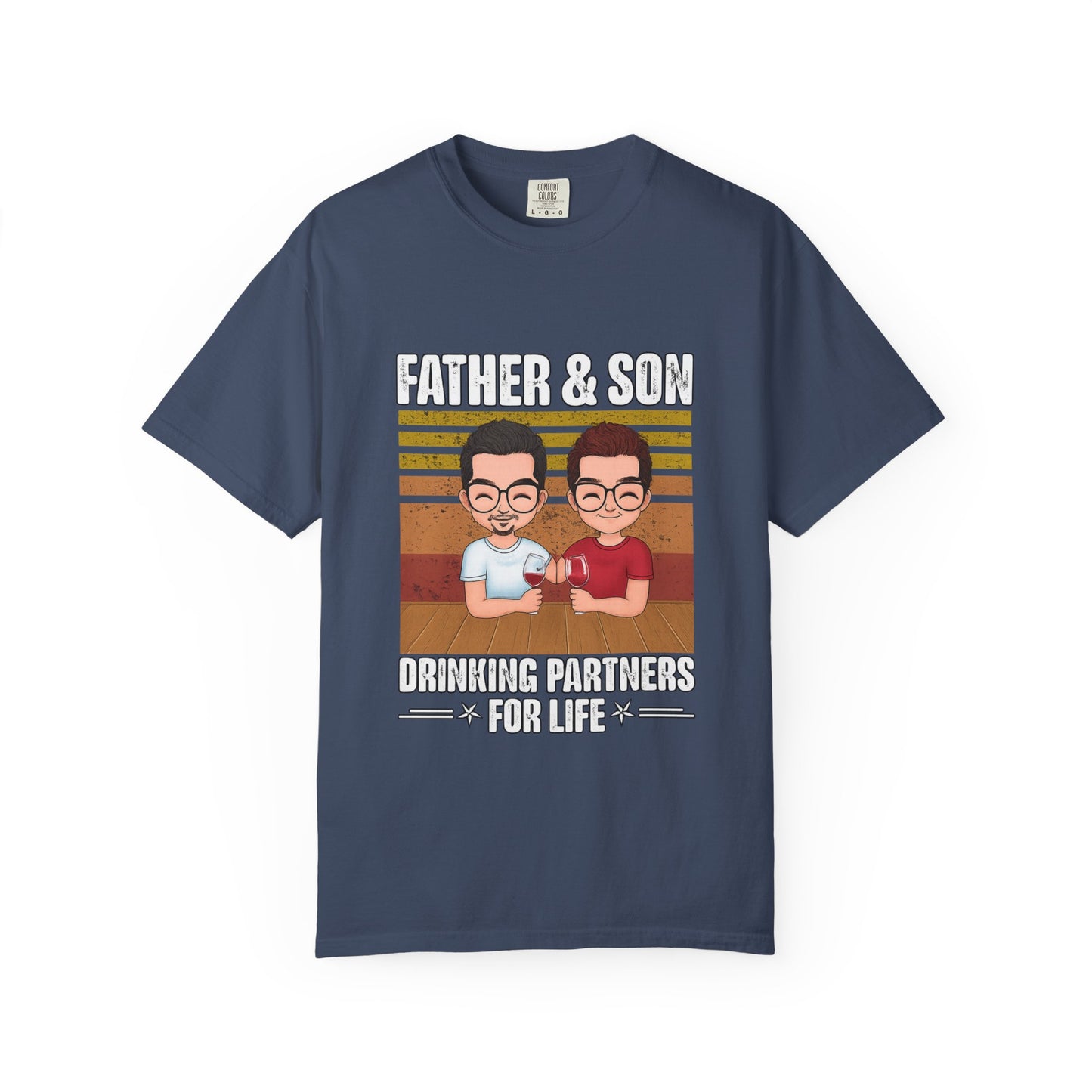 FATHER & SON DRINKING T SHIRT Unisex Garment-Dyed T-shirt