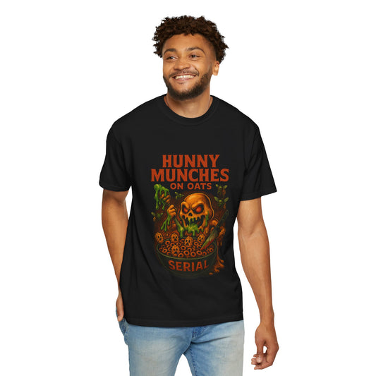 HALLOWEEN MUNCHES ON OATS Unisex Garment-Dyed T-shirt