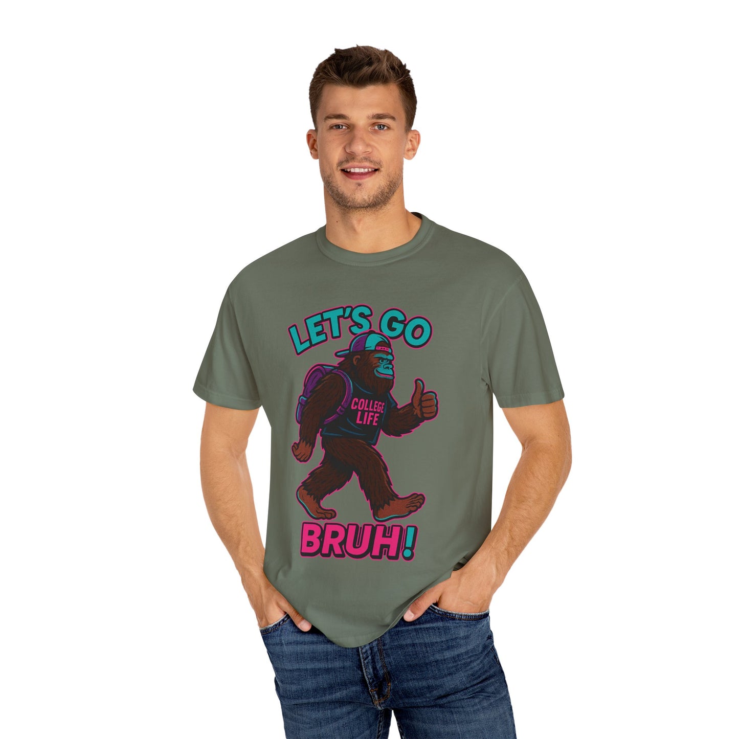 BIG FOOT 80's COLLEGE  TEES Unisex Garment-Dyed T-shirt