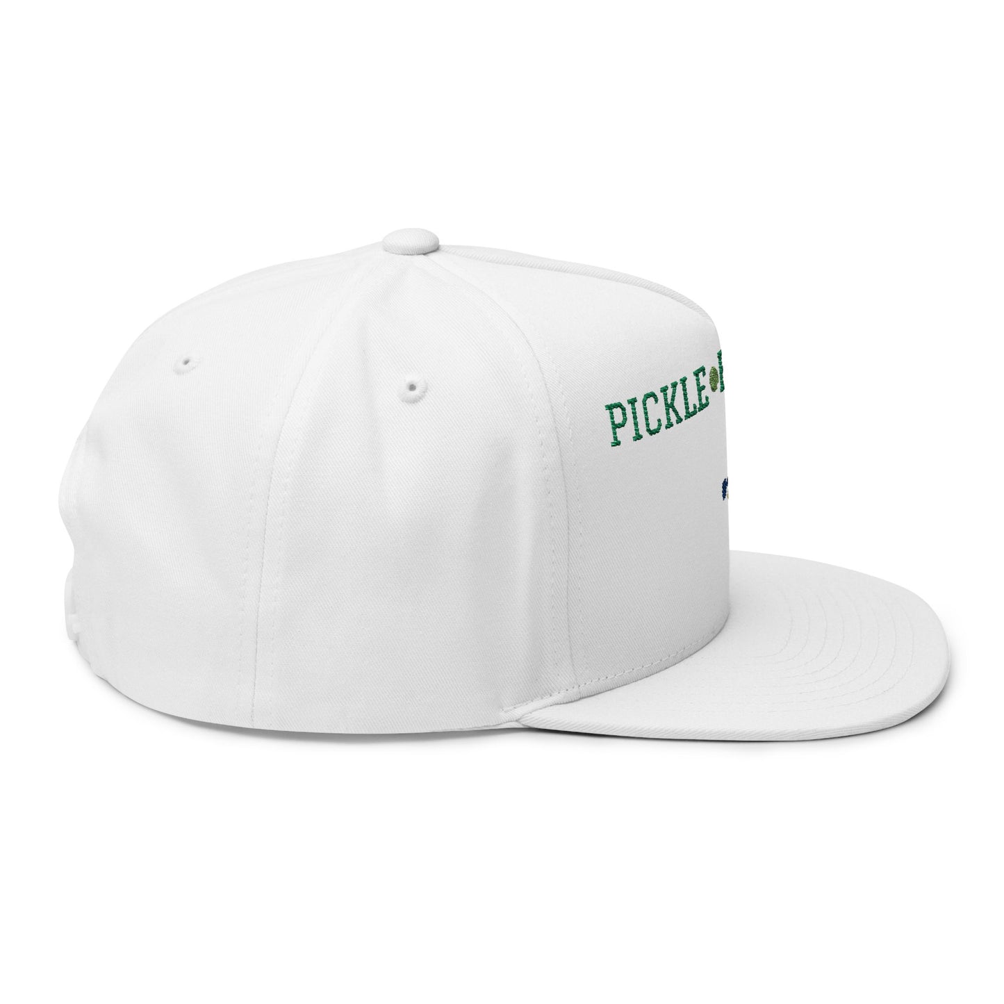 Pickleball Pro Flat Bill Cap - Stylish Embroidered Hat for Sports Lovers