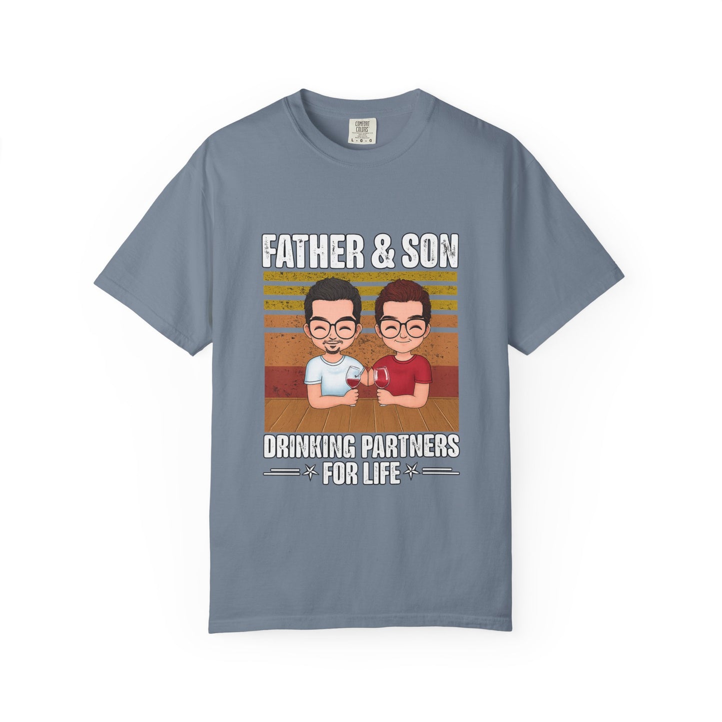 FATHER & SON DRINKING T SHIRT Unisex Garment-Dyed T-shirt