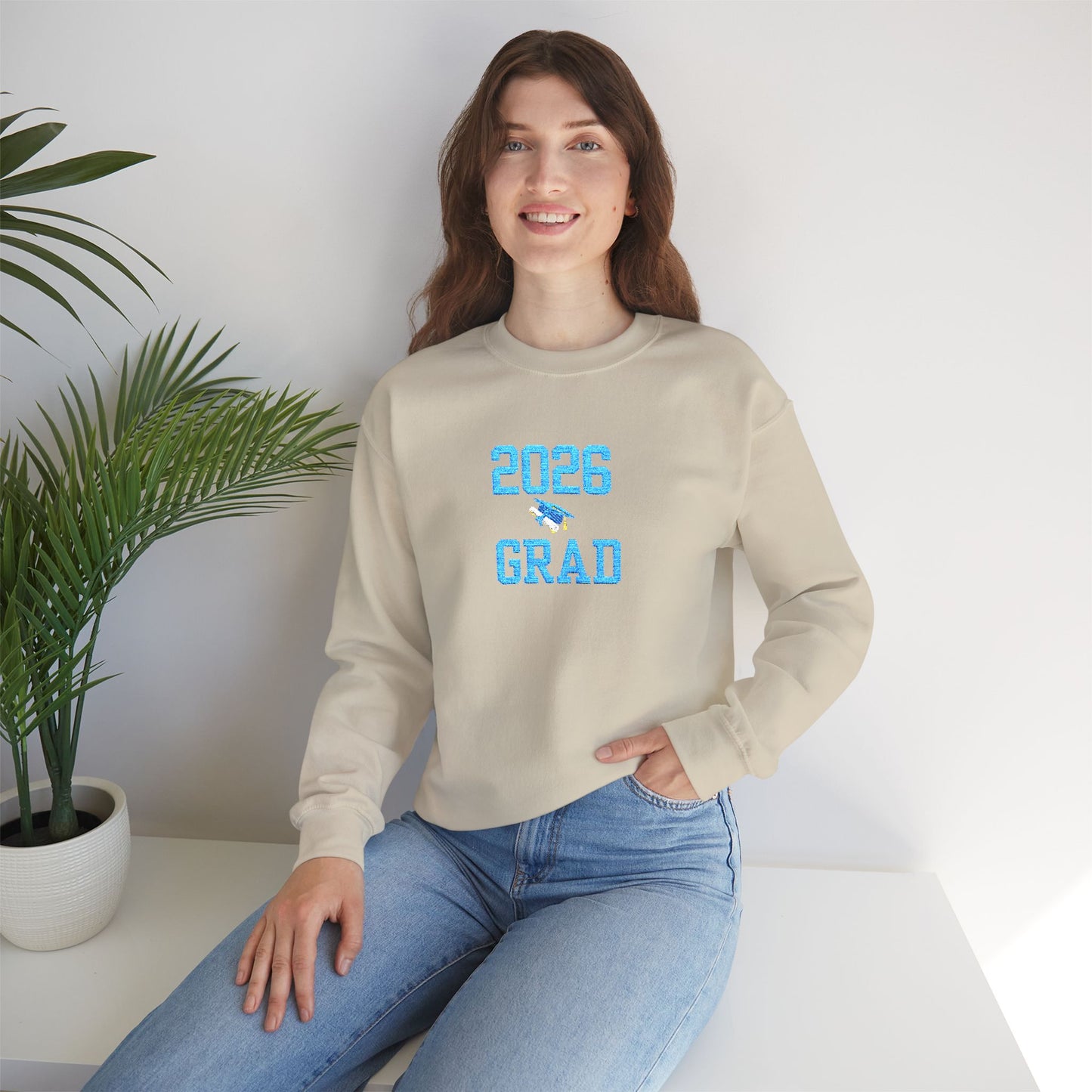 2026 EMBROID GRAD CREW SWEATSHIRT UNISEX Comfortable Unisex Sweatshirt for Graduates, Perfect Gift for Graduation, Class of 2026, College [...]