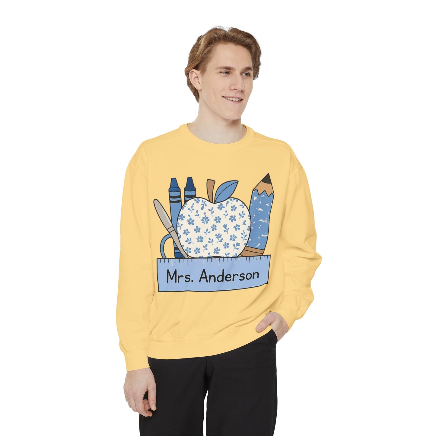 TEACHERS PERSONALIZED SUPPLIES Unisex Garment-Dyed Sweatshirt