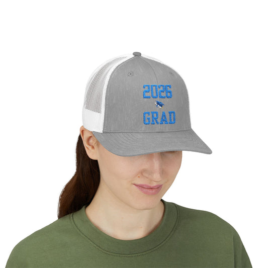 2026 EMBROID GRAD  Snapback Trucker CAP | Graduation Gift, Adjustable Cap, Class of 2026, Student Hat, Trendy Graduation Accessory