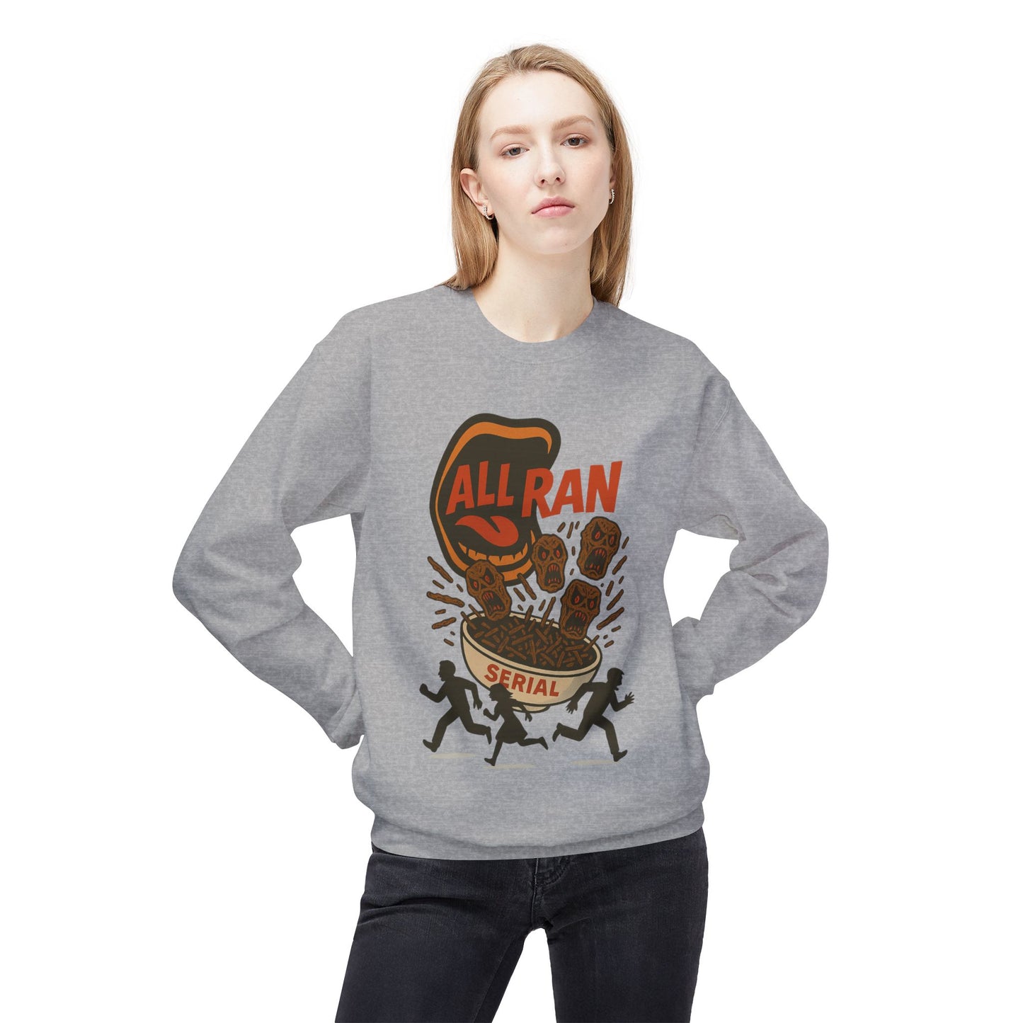 HALLOWEEN ALL RAN SERIAL SWEATSHIRT Unisex Midweight Softstyle Fleece Crewneck Sweatshirt
