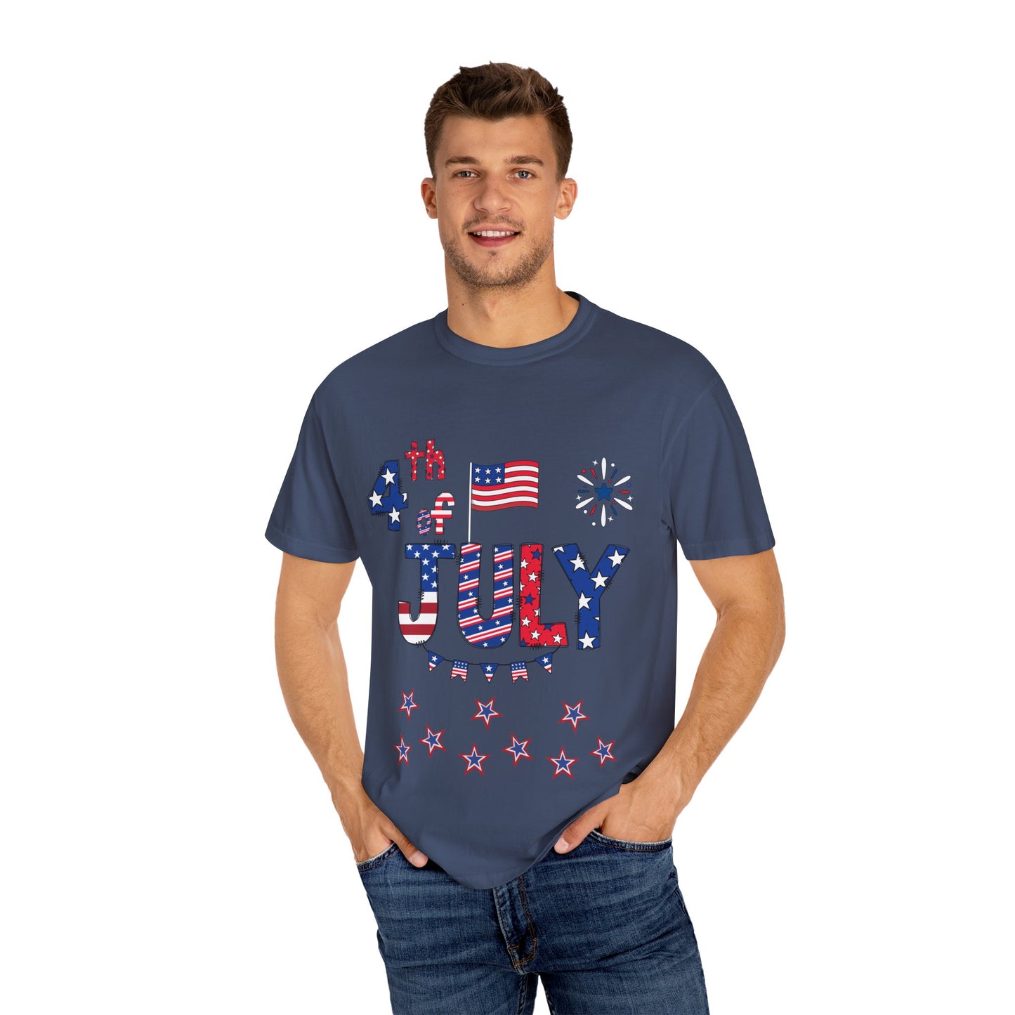 Patriotic 4th of July T-Shirt | Unisex Garment-Dyed Tee, Independence Day Apparel, Red White Blue Shirt, Summer BBQ Outfit, [...]