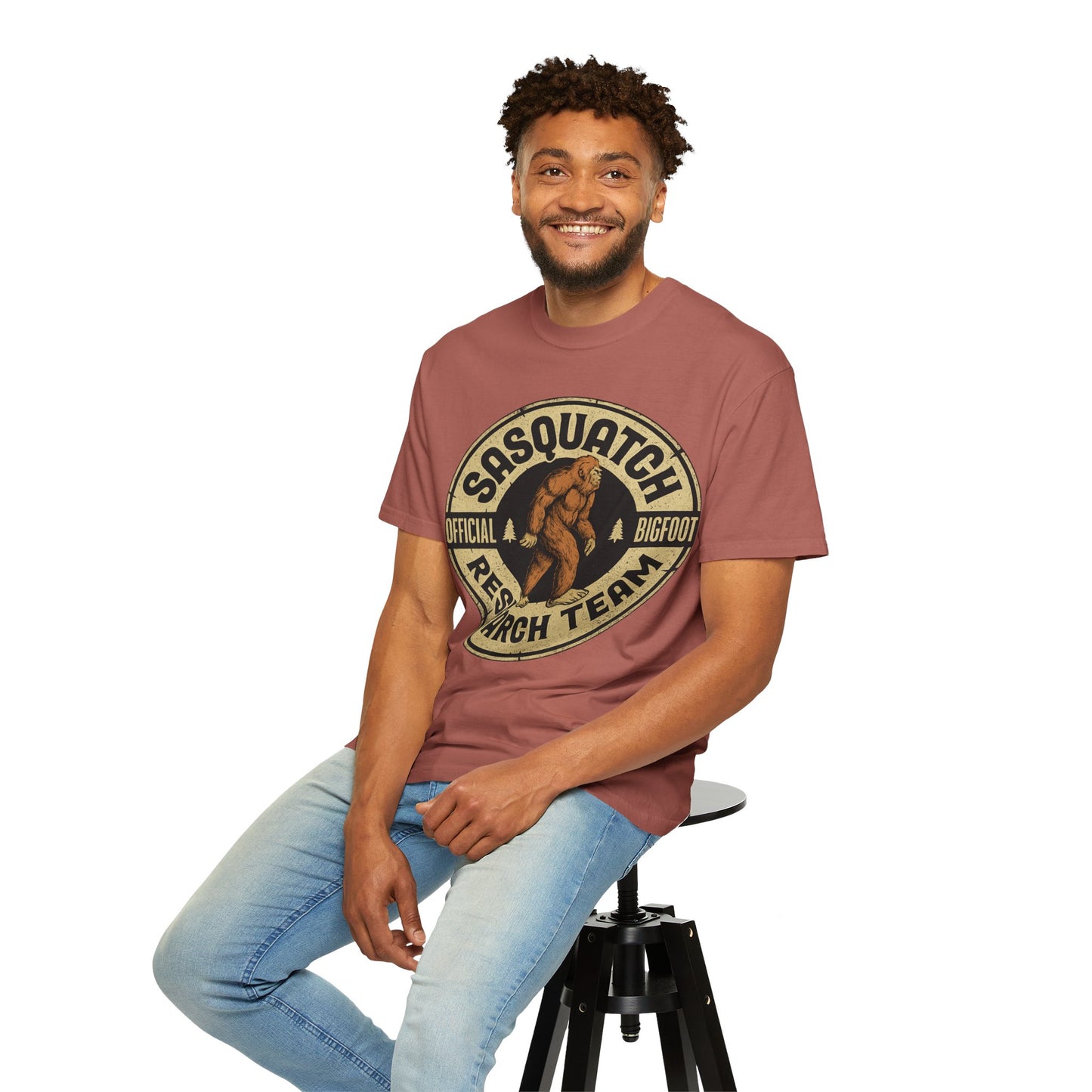 BIGFOOT RESEARCH TEAM COLLEGE TSHIRT Unisex Bigfoot Tee, Nature Lover Gift, Outdoor Adventure Apparel, Funny Sasquatch Shirt