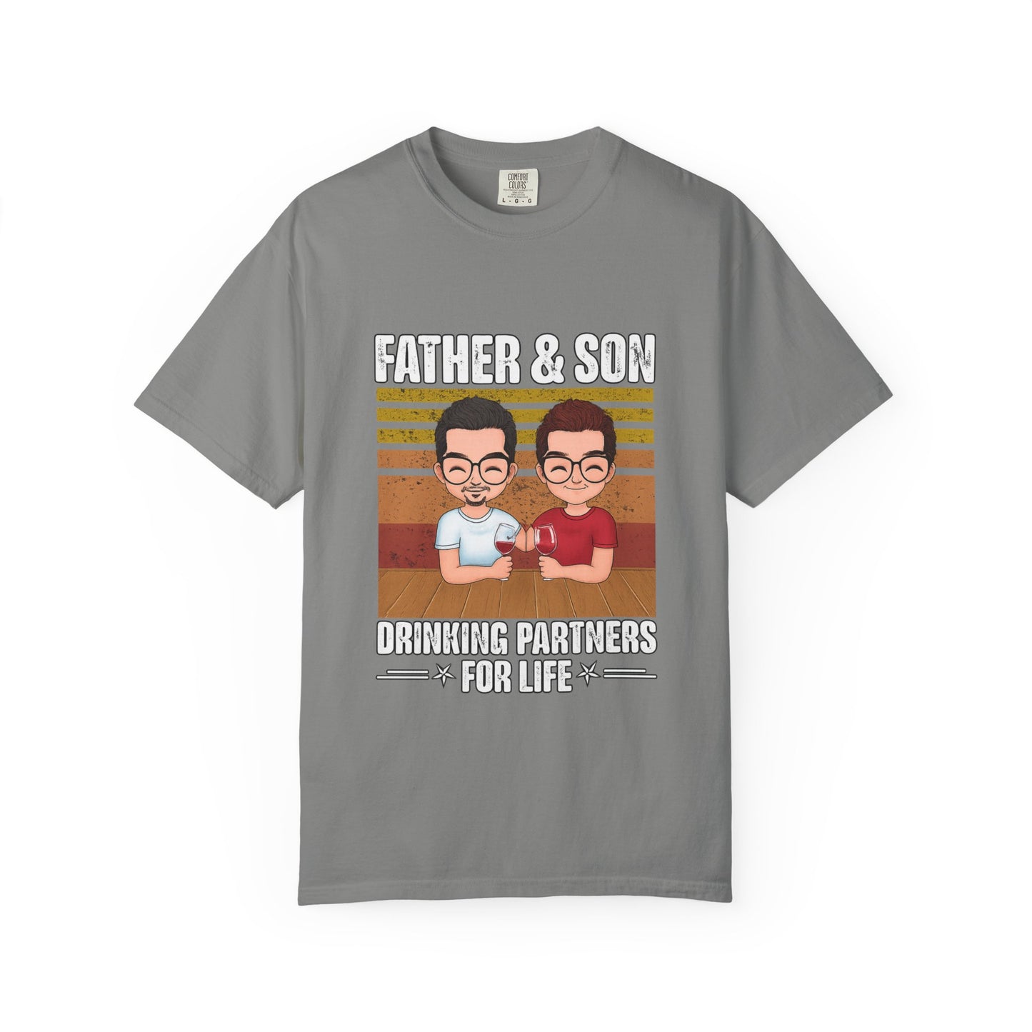 FATHER & SON DRINKING T SHIRT Unisex Garment-Dyed T-shirt