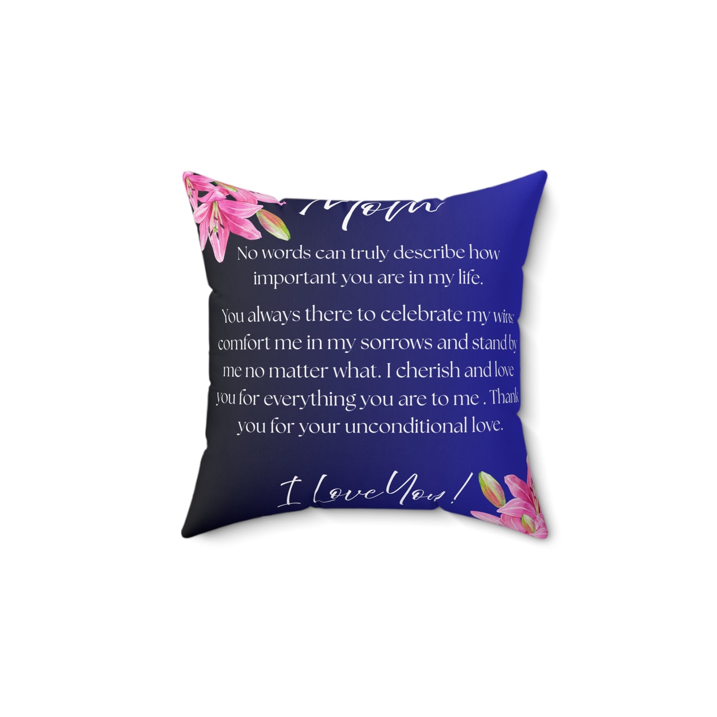Mom Love Quote Pillow – Thoughtful Gift for Mother's Day and Birthdays