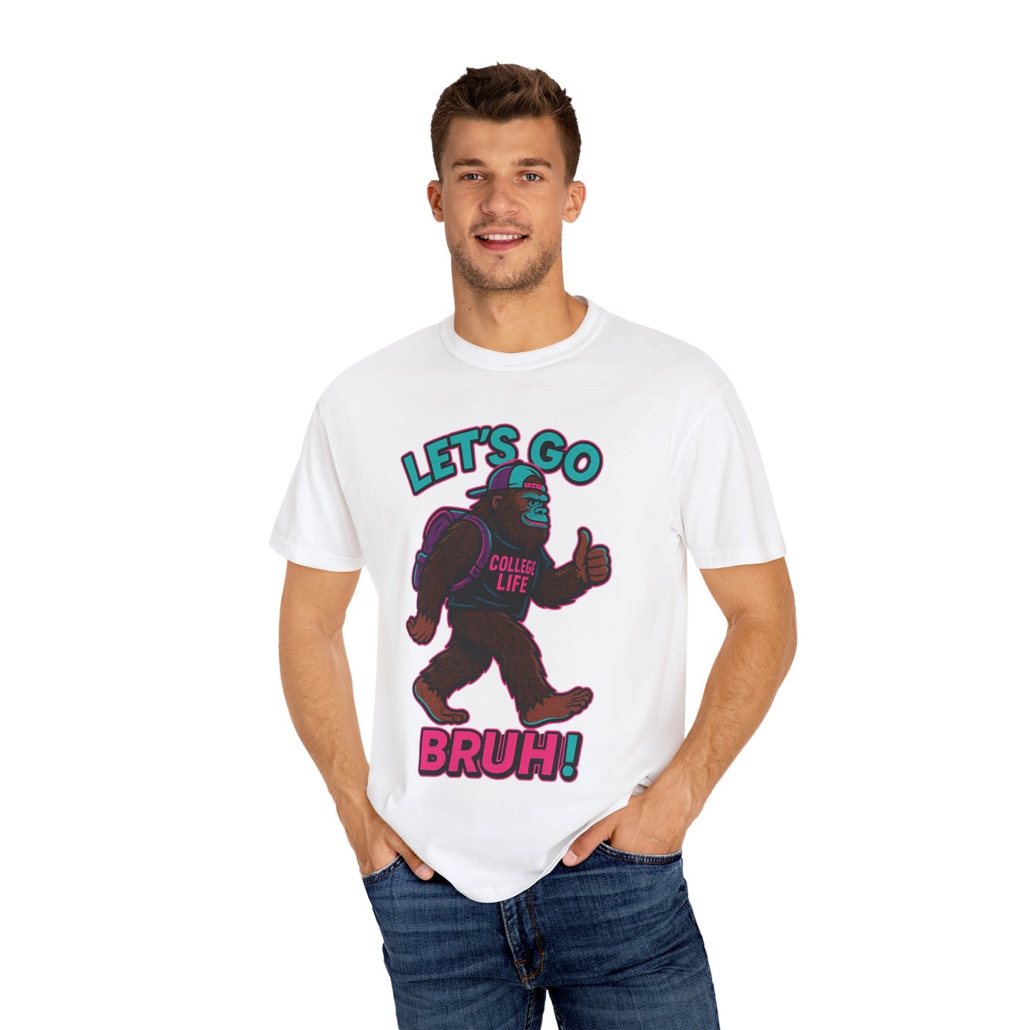BIG FOOT 80's COLLEGE  TEES Unisex Garment-Dyed T-shirt