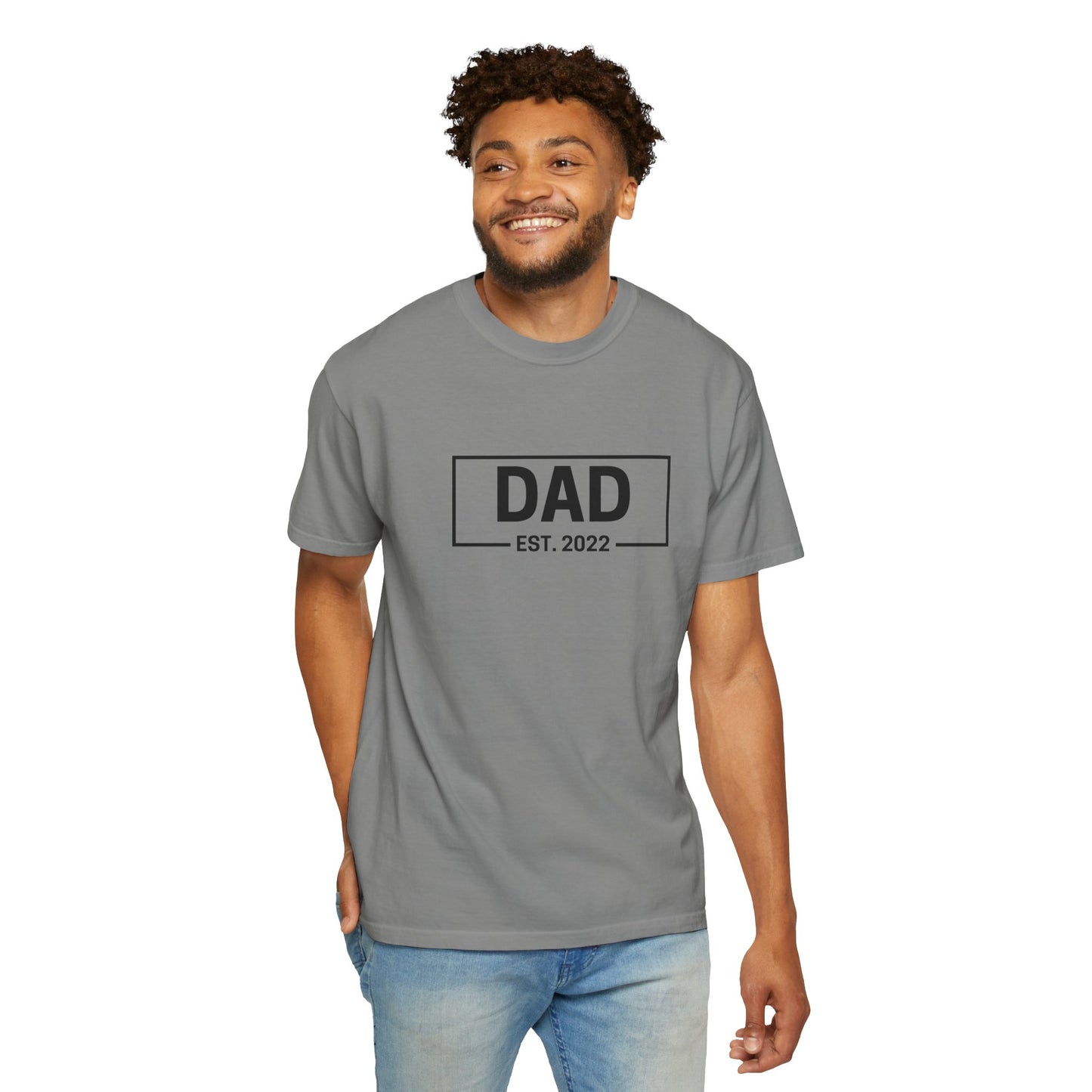 Dad Est - Personalize - Unisex Heavy Cotton Tee