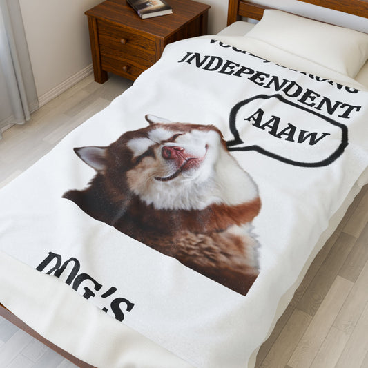 MY PET DOG  PERSONALIZED VELVETEEN BLANKET (Placeholder Do Not Publish)