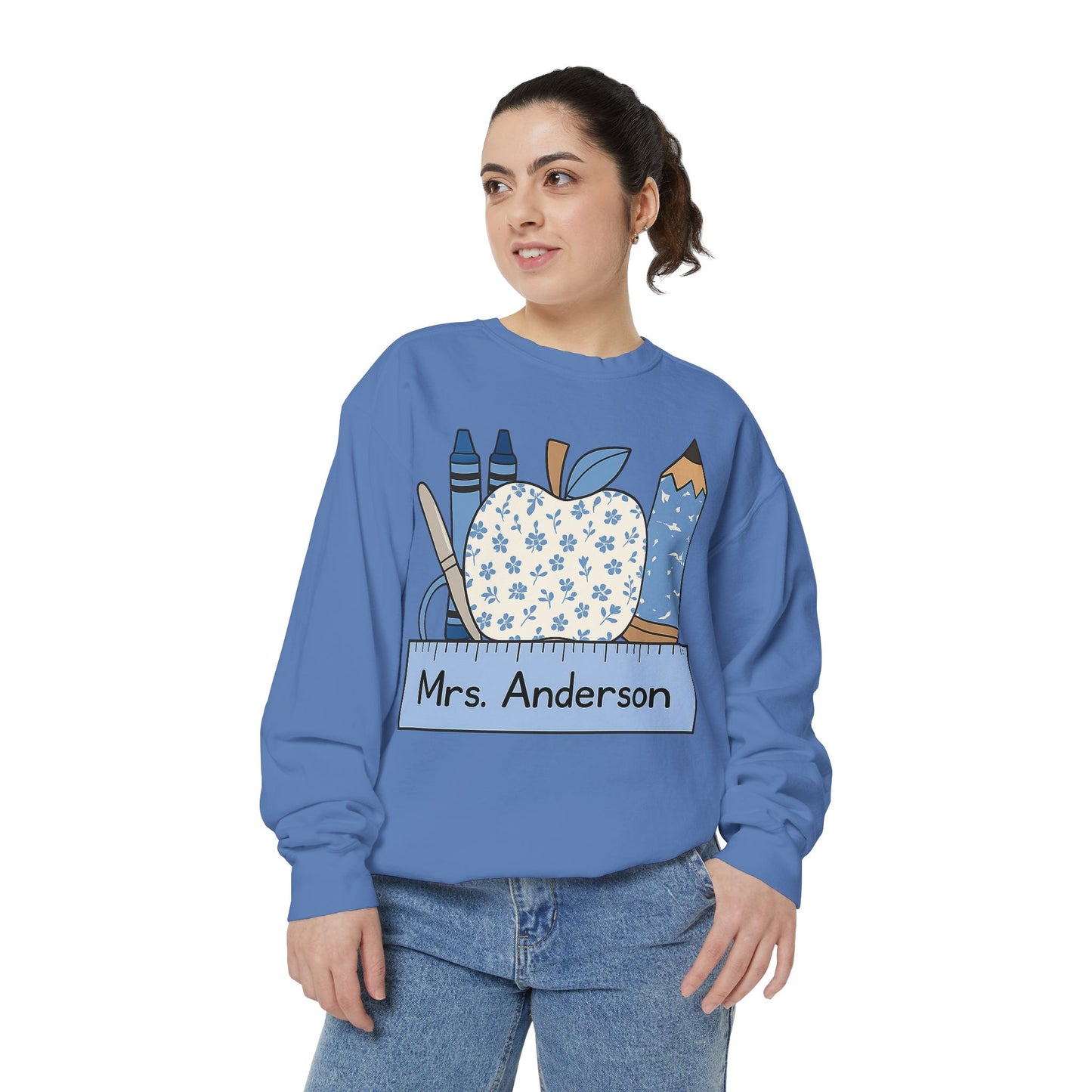 TEACHERS PERSONALIZED SUPPLIES Unisex Garment-Dyed Sweatshirt