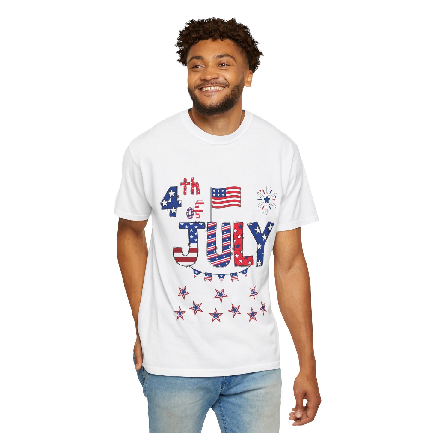 Patriotic 4th of July T-Shirt | Unisex Garment-Dyed Tee, Independence Day Apparel, Red White Blue Shirt, Summer BBQ Outfit, [...]