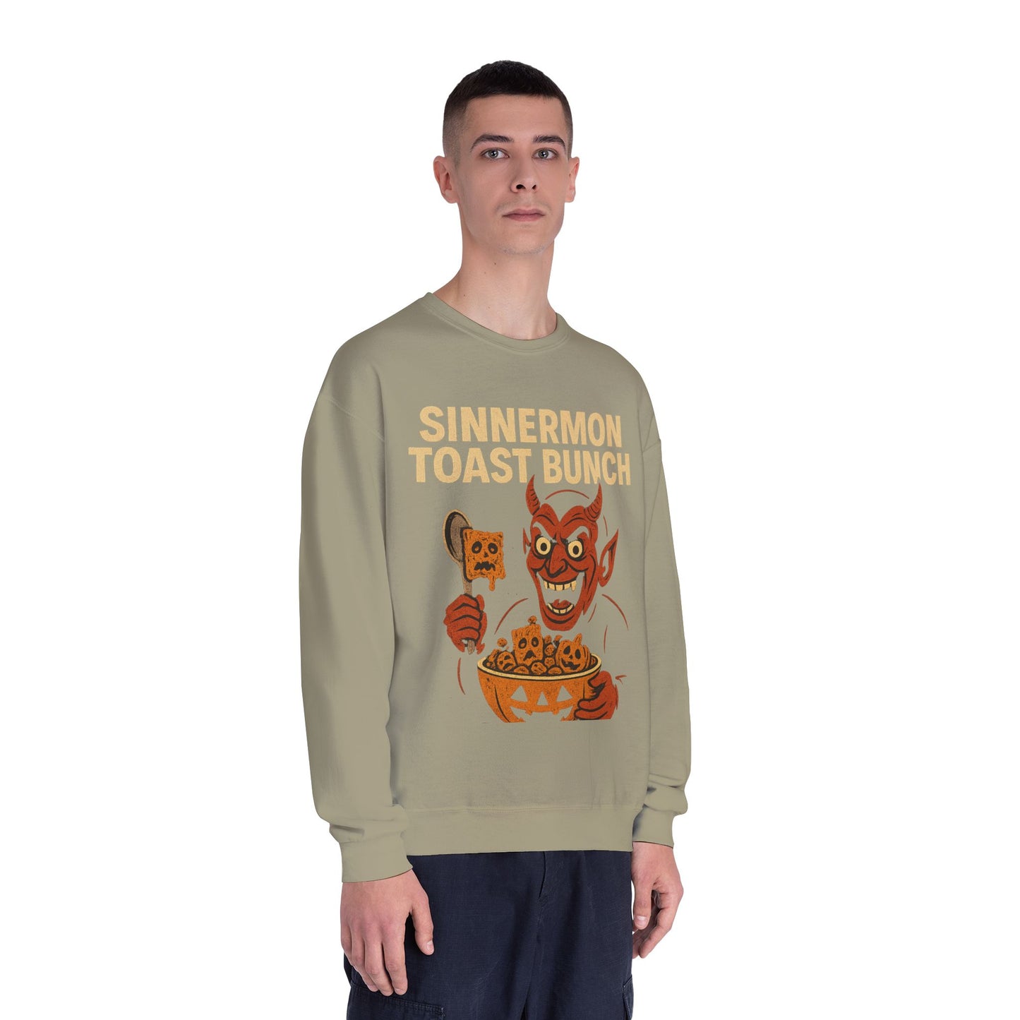 NEW SINNERMON TOAST HALLOWEEN SWEATSHIRT Unisex NuBlend® Crewneck Sweatshirt