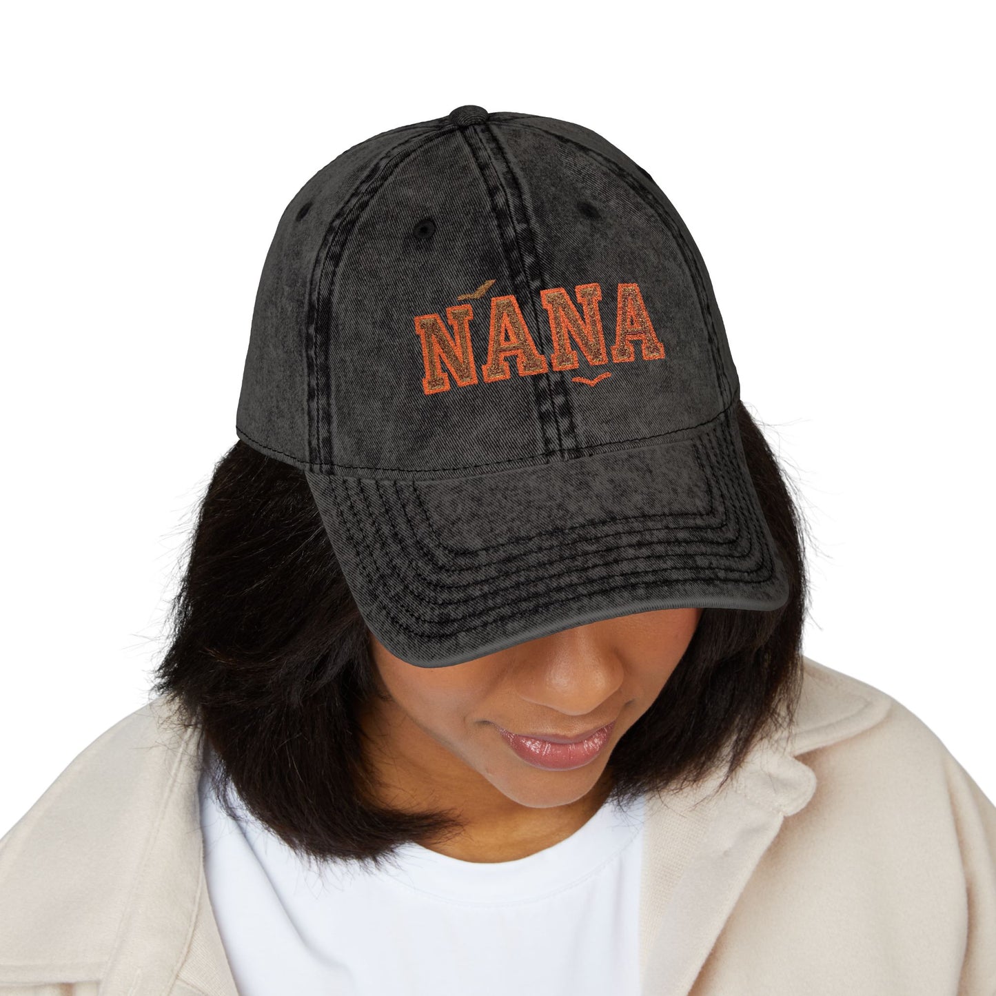 HALLOWEEN EMBROIDERY NANA CAP Vintage Cap (Embroidery)