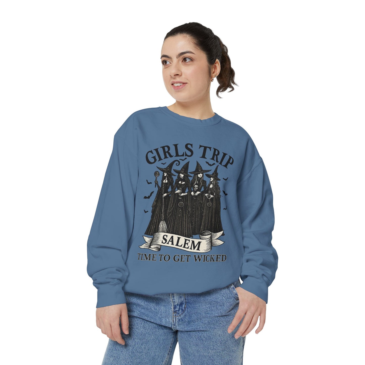 HALLOWEEN GIRLS TRIP SWEATSHIRT Unisex Garment-Dyed Sweatshirt