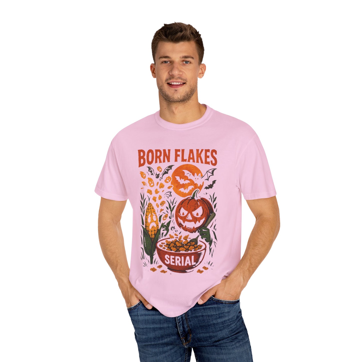 HALLOWEEN BORN FLAKES SERIAL Unisex Garment-Dyed T-shirt