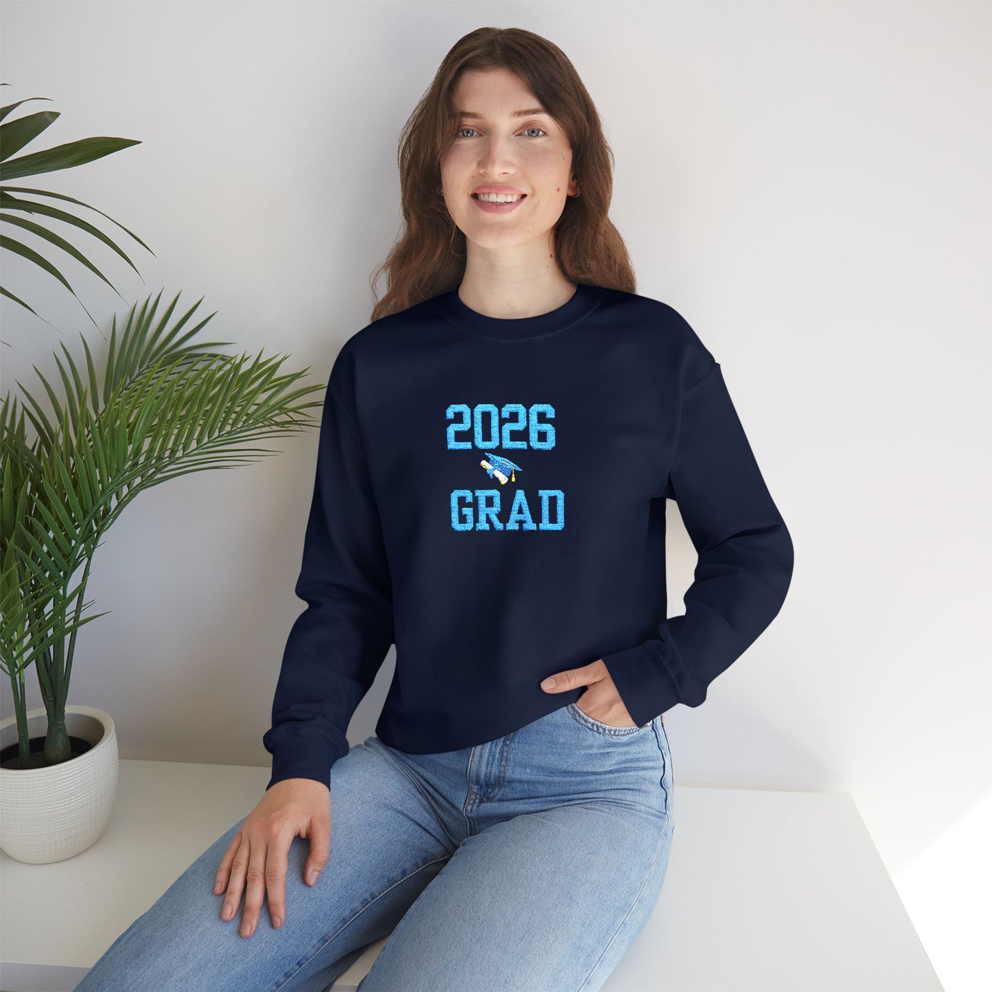 2026 EMBROID GRAD CREW SWEATSHIRT UNISEX Comfortable Unisex Sweatshirt for Graduates, Perfect Gift for Graduation, Class of 2026, College [...]