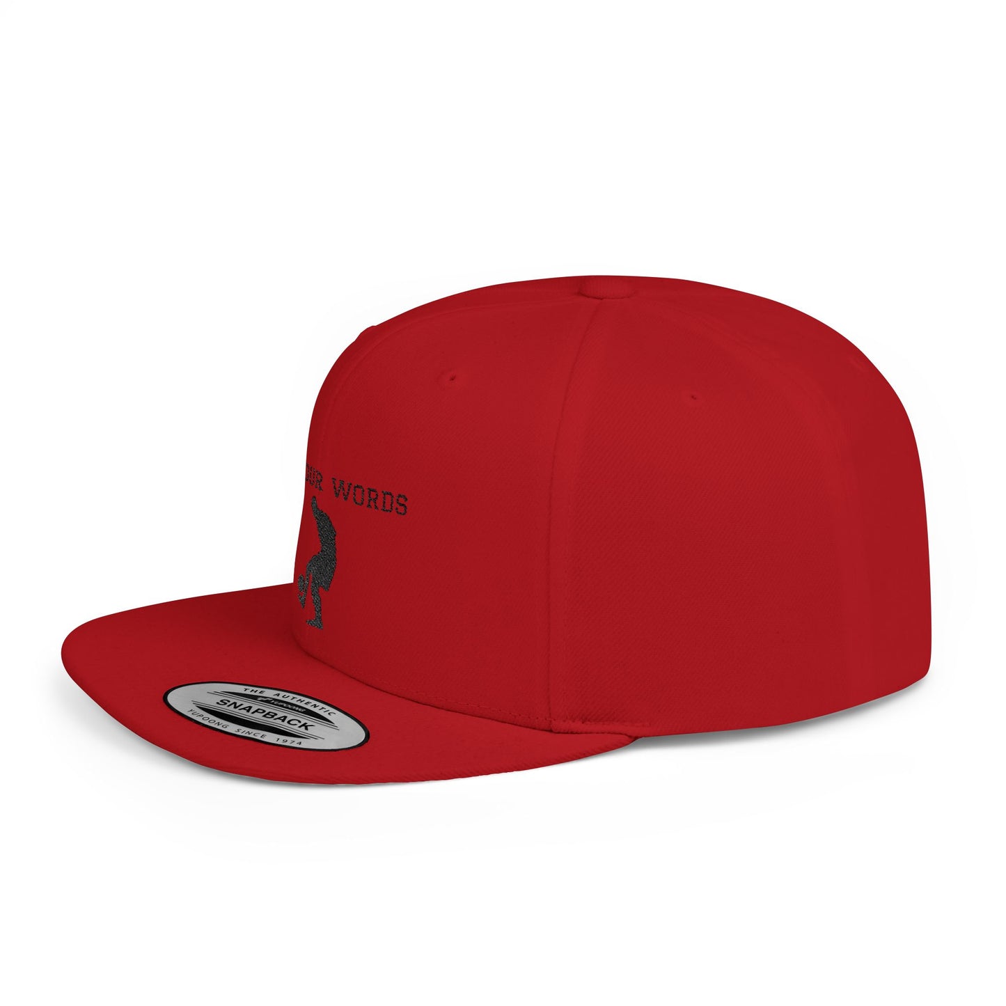 Custom Flat Bill Snapback Hat - Personalizable Sports Cap with Silhouette Design