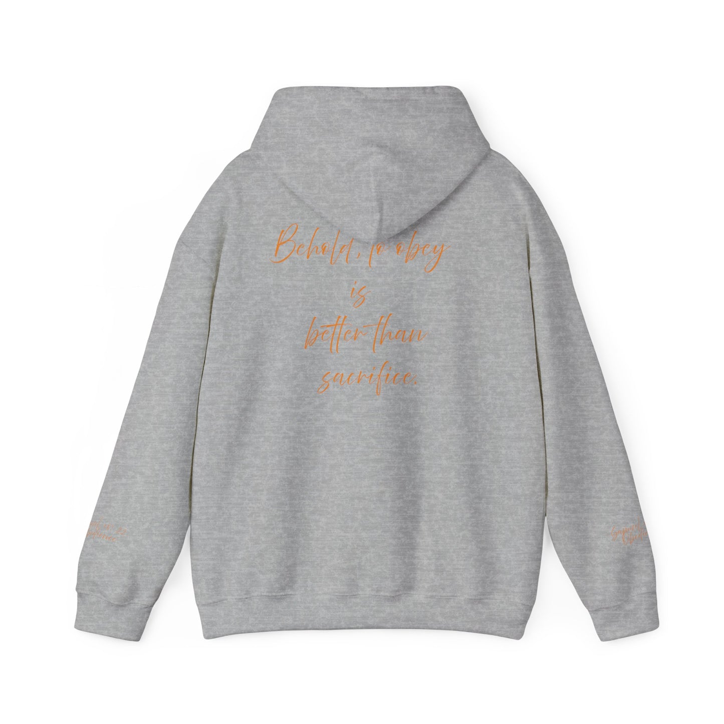INSPIRATIONAL UNISEX HOODIE - 'Obedience' & 'Sacrifice' Quotes