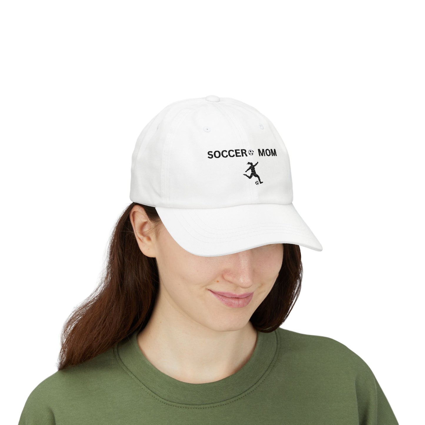 Soccer Mom Classic Dad Cap - Trendy White Adjustable Hat