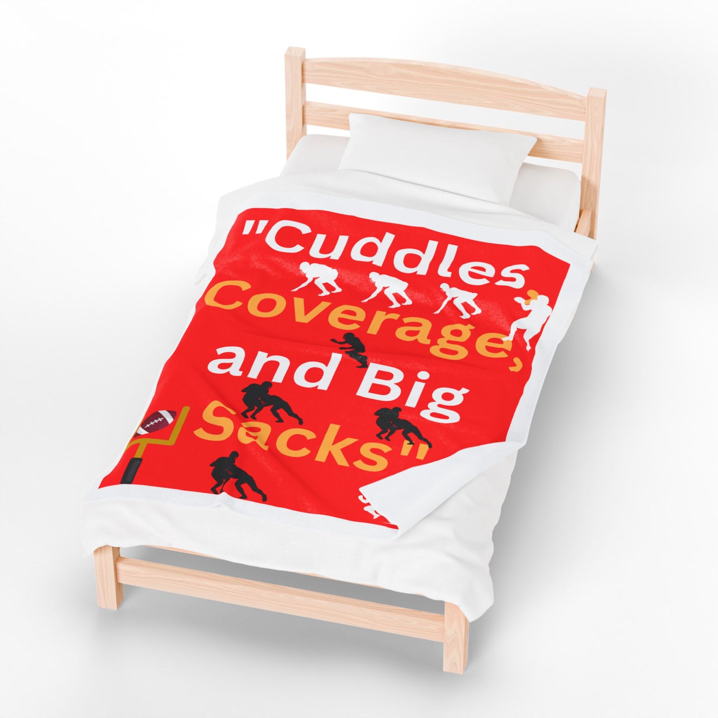 COZY SPORTS BLANKET WITH FUN QUOTE Perfect for Game Night, Snuggling, Gifting, Home Decor, Cuddling