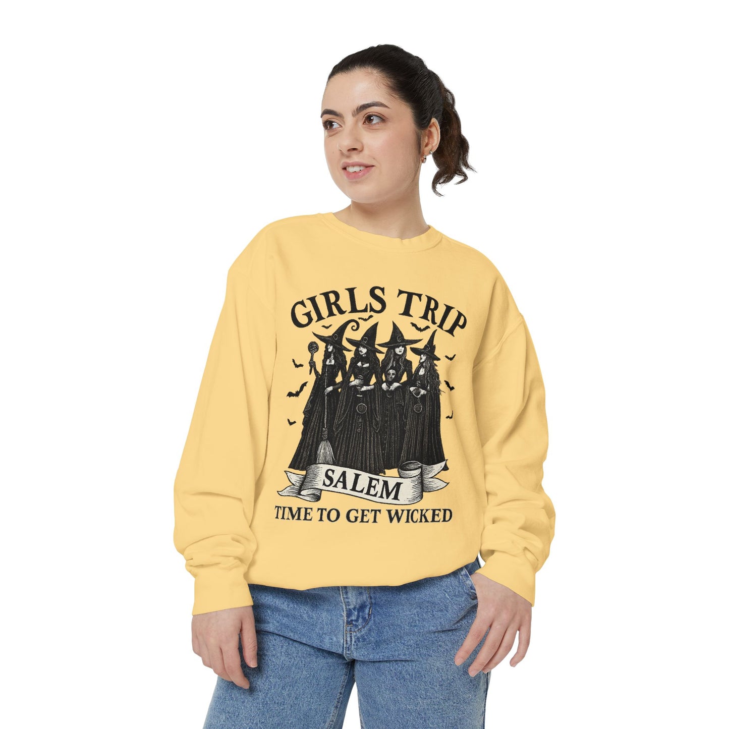 HALLOWEEN GIRLS TRIP SWEATSHIRT Unisex Garment-Dyed Sweatshirt
