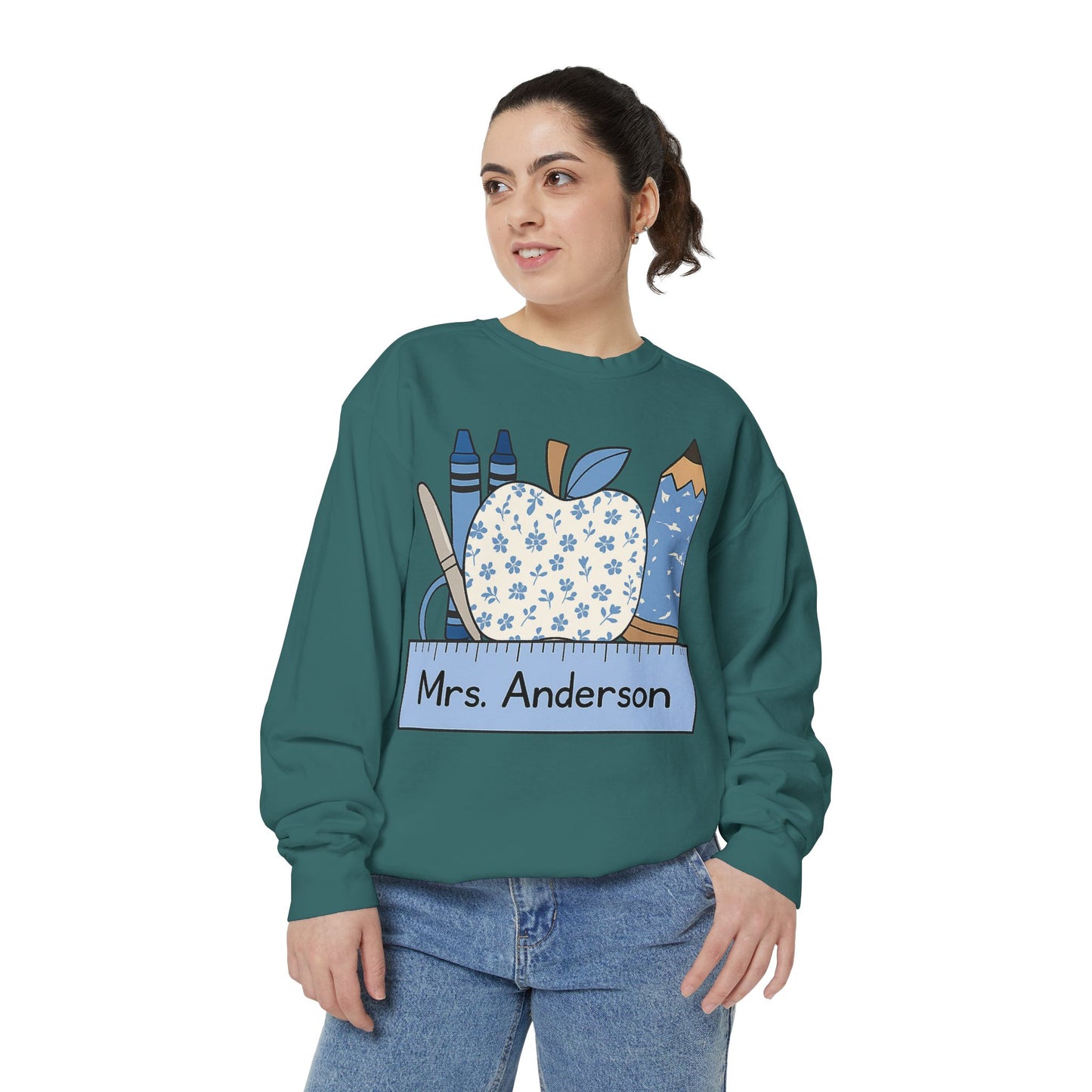 TEACHERS PERSONALIZED SUPPLIES Unisex Garment-Dyed Sweatshirt