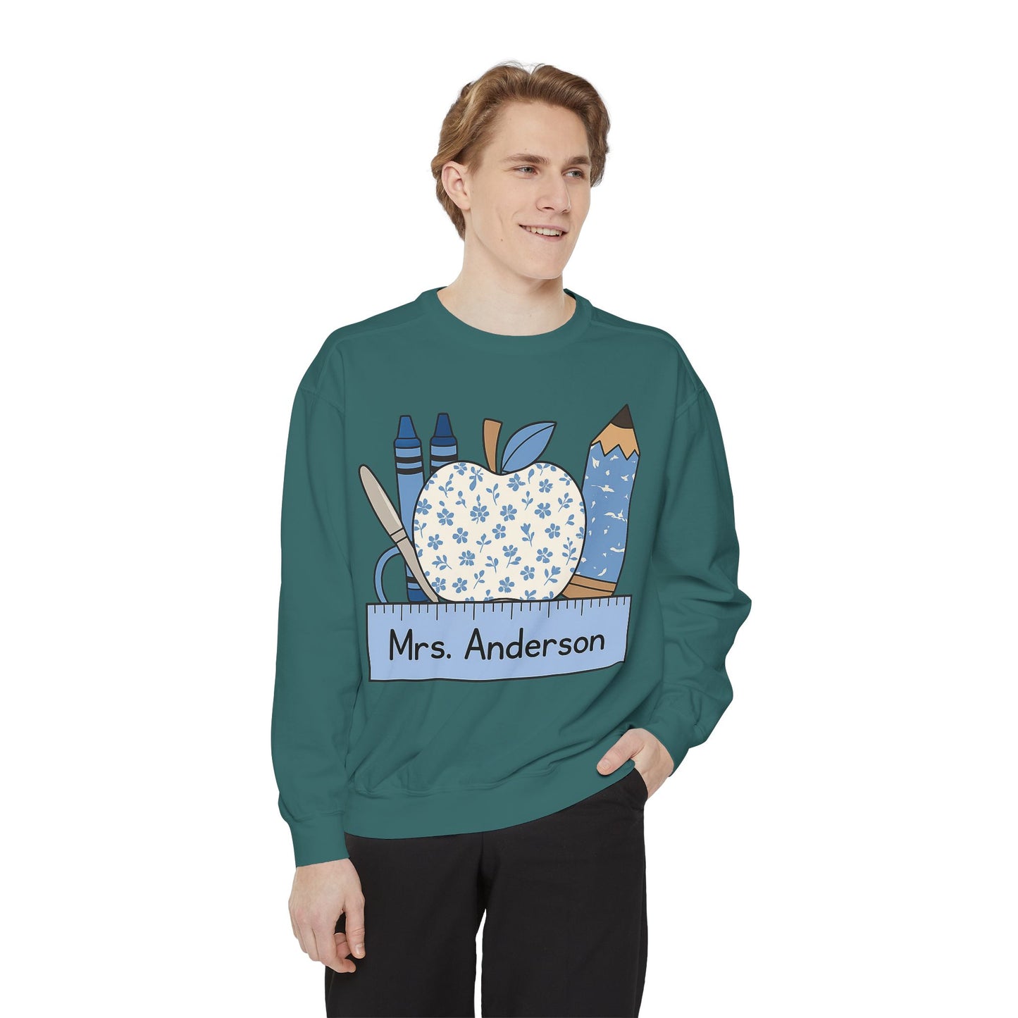 TEACHERS PERSONALIZED SUPPLIES Unisex Garment-Dyed Sweatshirt