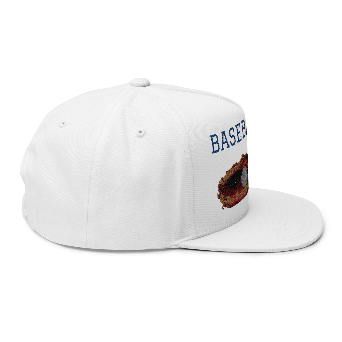 Baseball Dad Flat Bill Cap - Embroidered Cap for Sports Lovers