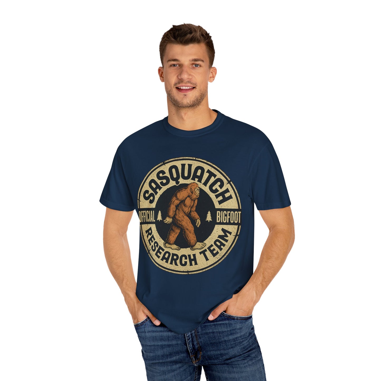 BIGFOOT RESEARCH TEAM COLLEGE TSHIRT Unisex Bigfoot Tee, Nature Lover Gift, Outdoor Adventure Apparel, Funny Sasquatch Shirt