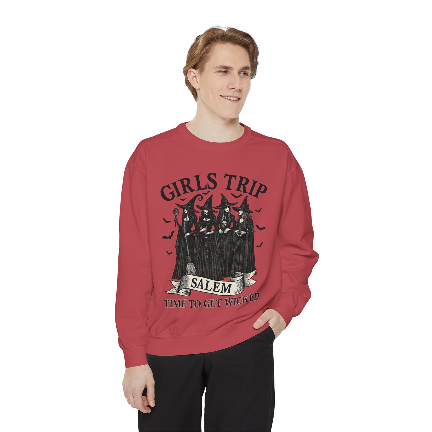 HALLOWEEN GIRLS TRIP SWEATSHIRT Unisex Garment-Dyed Sweatshirt
