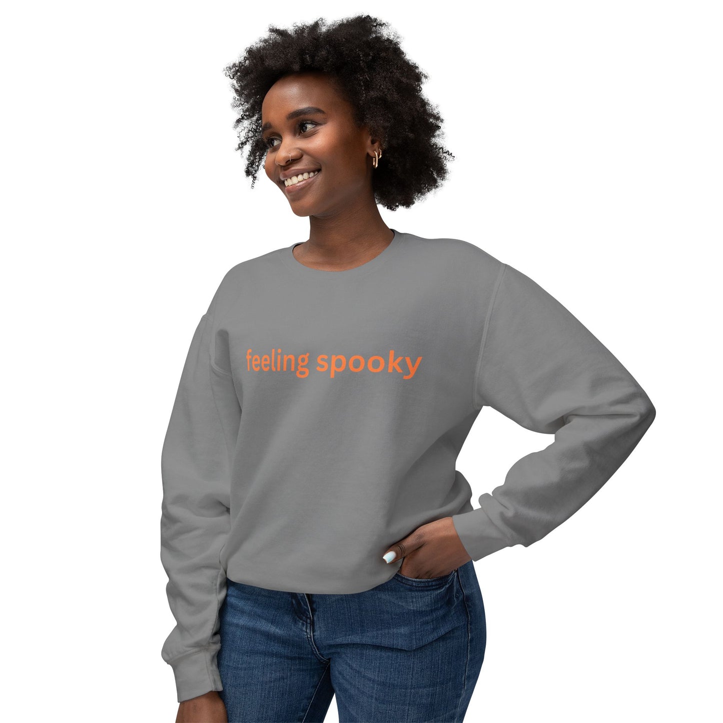 HALLOWEEN SPOOKY VIBES UNISEX SWEATSHIRT, Cozy Crewneck, Fall Fashion, Casual Sweatshirt