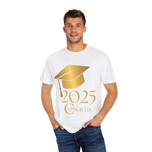 Graduation 2025 Unisex Garment-Dyed T-Shirt - Congrats Design