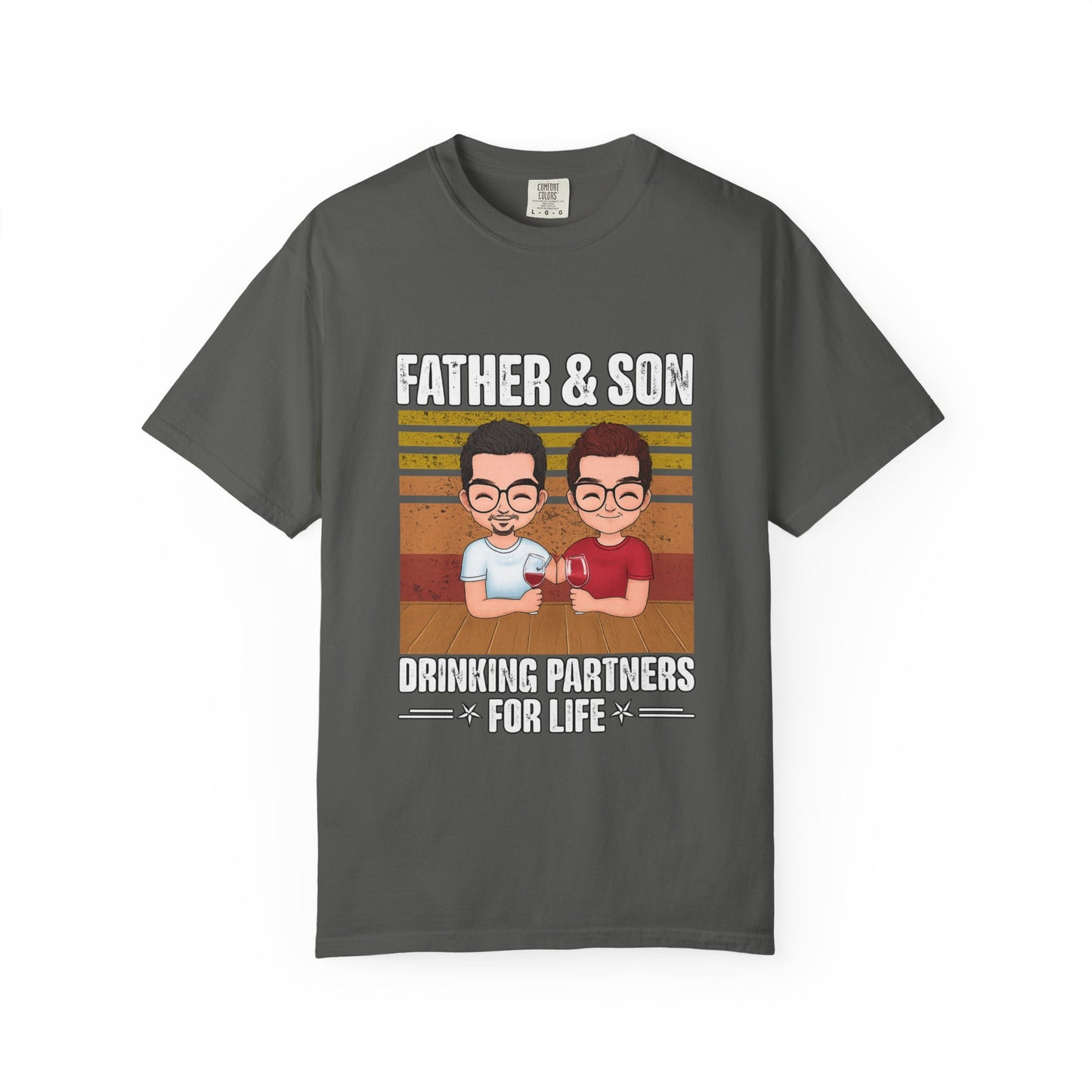 FATHER & SON DRINKING T SHIRT Unisex Garment-Dyed T-shirt