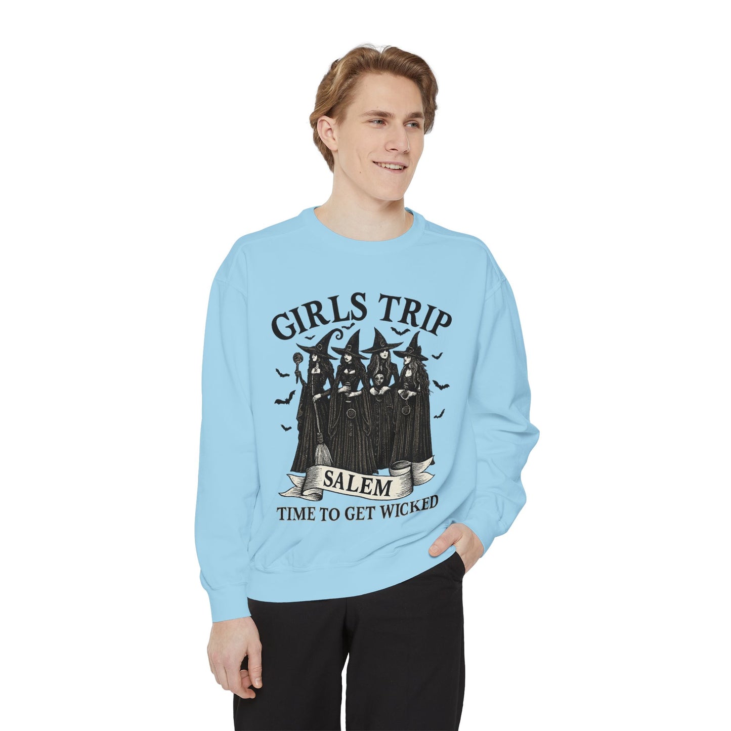 HALLOWEEN GIRLS TRIP SWEATSHIRT Unisex Garment-Dyed Sweatshirt