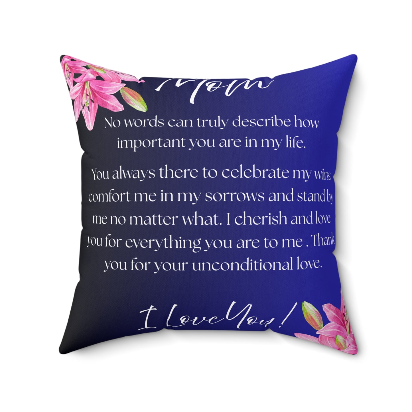 Mom Love Quote Pillow – Thoughtful Gift for Mother's Day and Birthdays