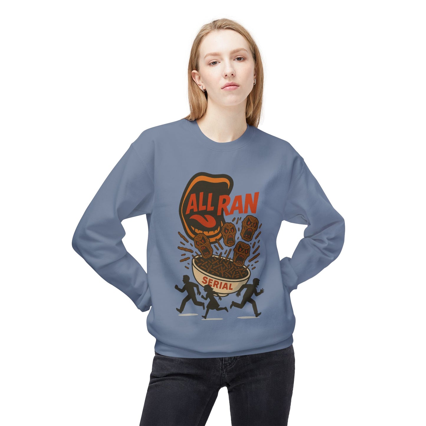 HALLOWEEN ALL RAN SERIAL SWEATSHIRT Unisex Midweight Softstyle Fleece Crewneck Sweatshirt