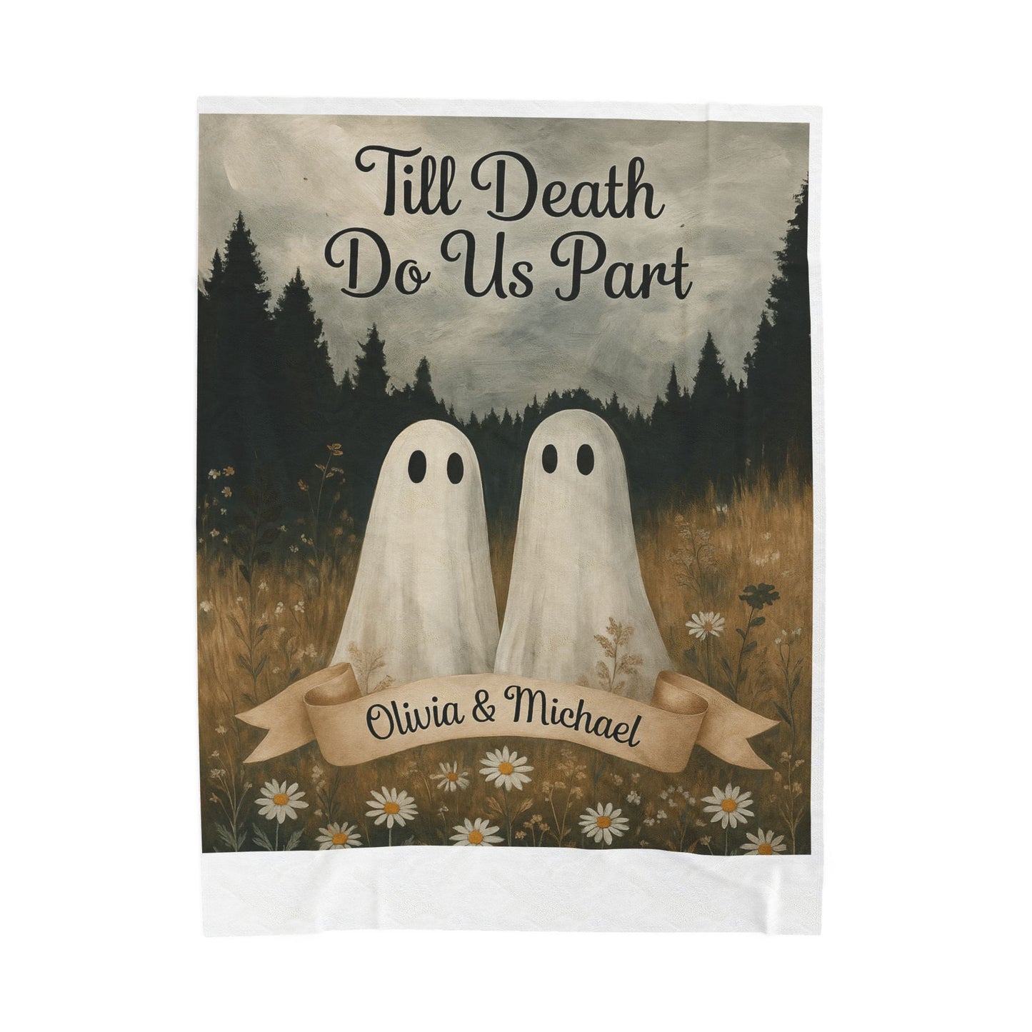 PERSONALIZED COUPLE BLANKET Velveteen Plush Blanket