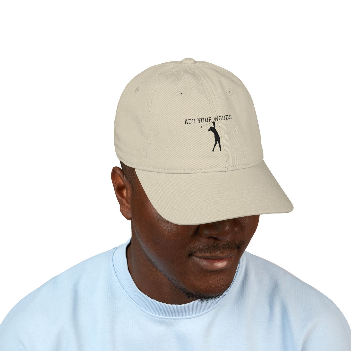 Custom Embroidered Organic Baseball Cap – Personalize Your Words