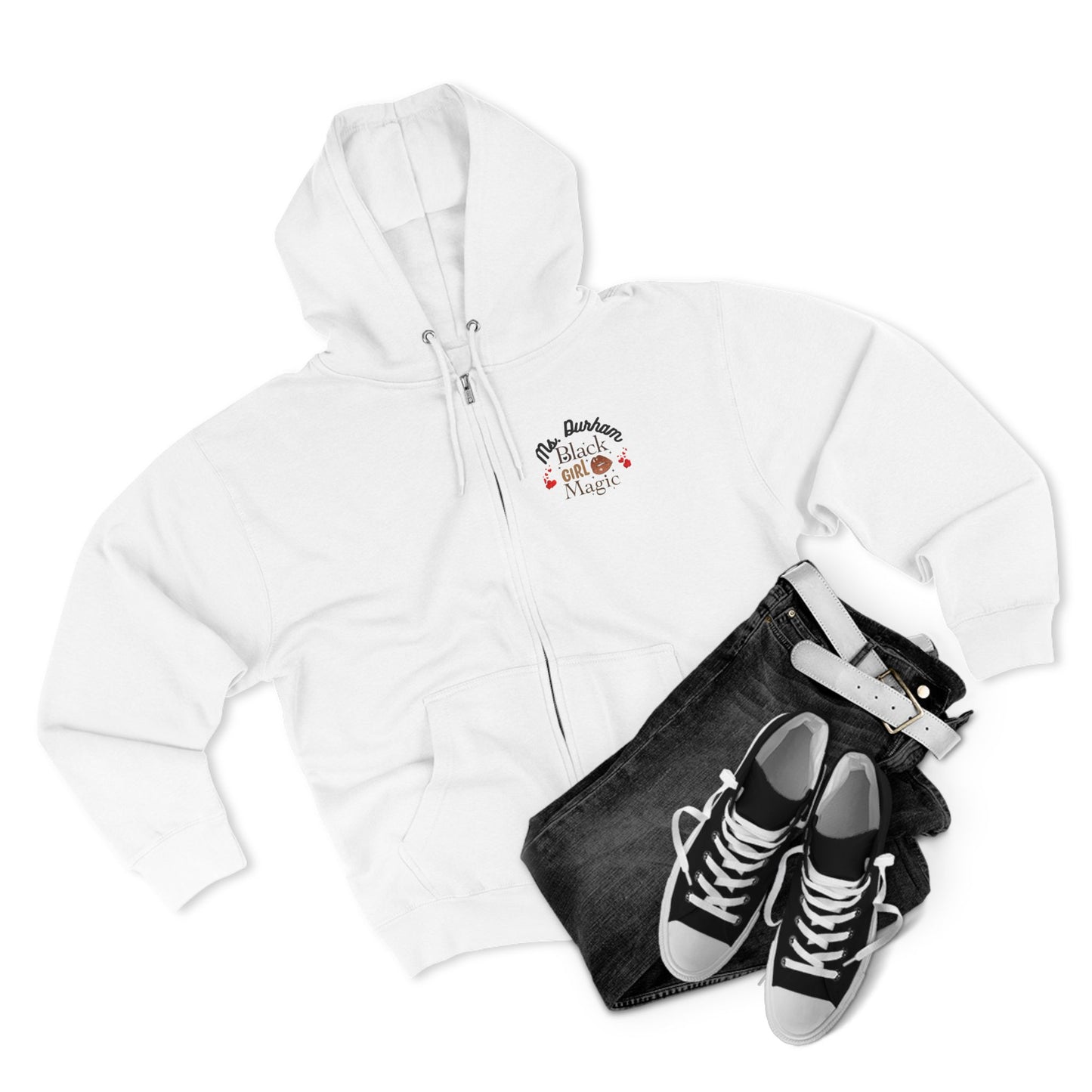 BACK TO SCHOOL PERSONALIZED BLACK GIRL MAGIC ZIP HOODIE | Empowering Fashion, Gift for Women, Cozy Outerwear, Celebration of Culture, Casual Style