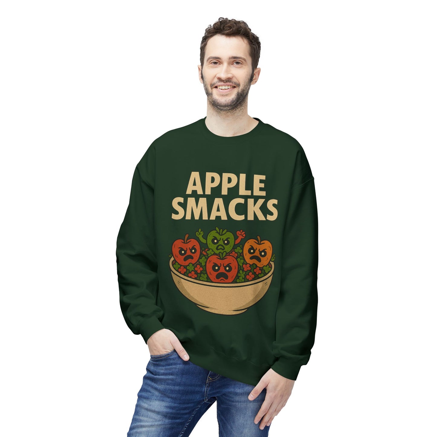 NEW APPLE SMACKS HALLOWEEN SWEATSHIRTS Unisex Midweight Softstyle Fleece Crewneck Sweatshirt