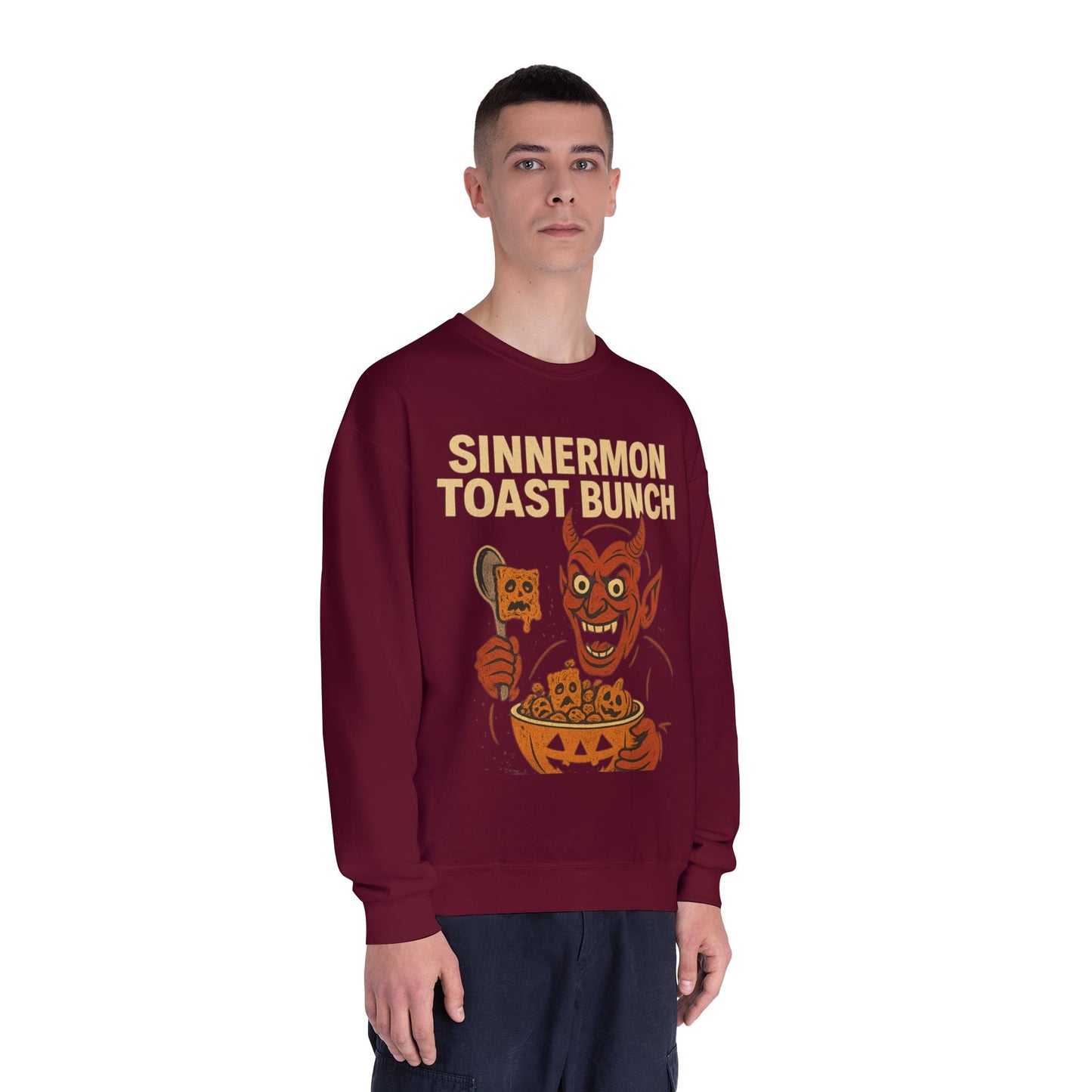 NEW SINNERMON TOAST HALLOWEEN SWEATSHIRT Unisex NuBlend® Crewneck Sweatshirt