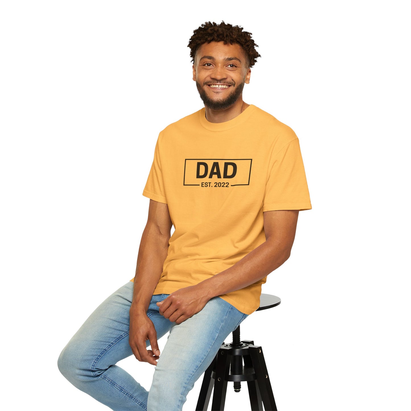 Dad Est - Personalize - Unisex Heavy Cotton Tee