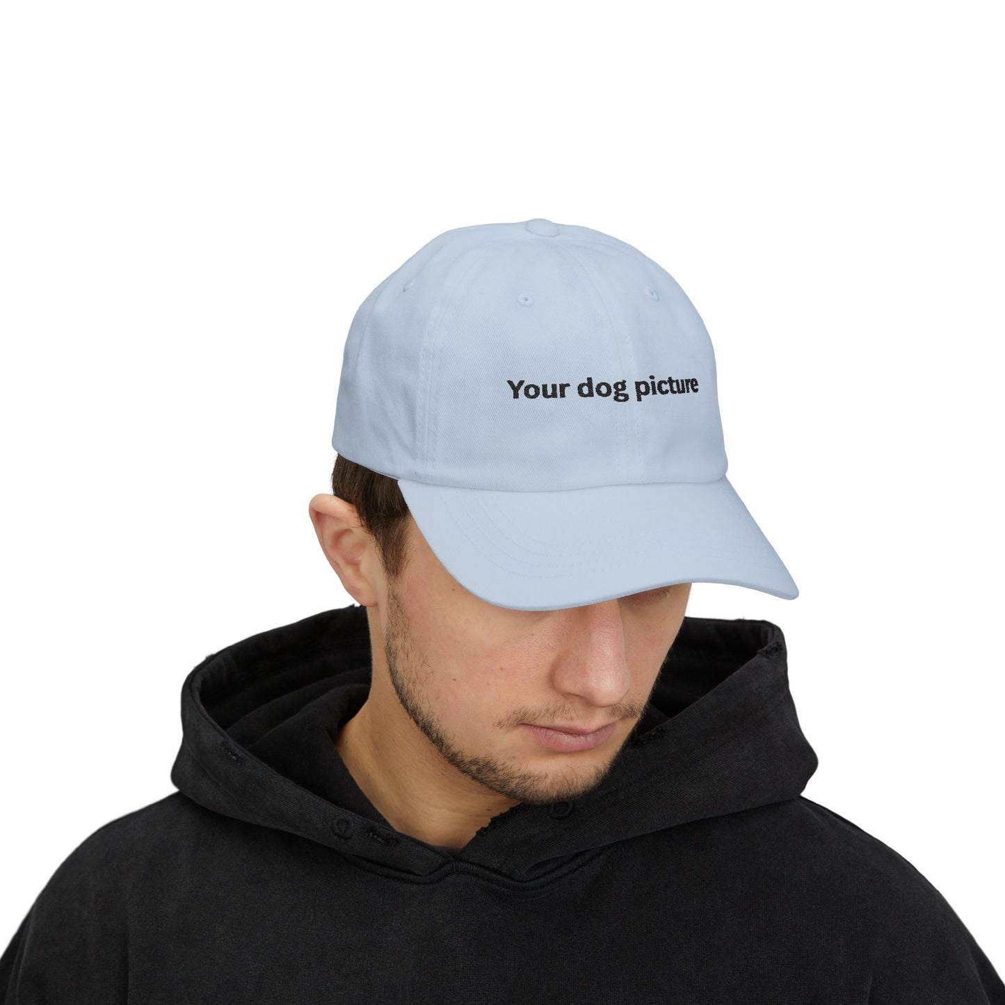 Custom Dog Picture Classic Dad Cap - Stylish White Hat for Pet Lovers