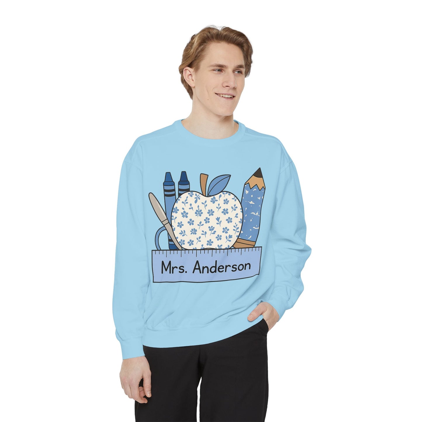 TEACHERS PERSONALIZED SUPPLIES Unisex Garment-Dyed Sweatshirt