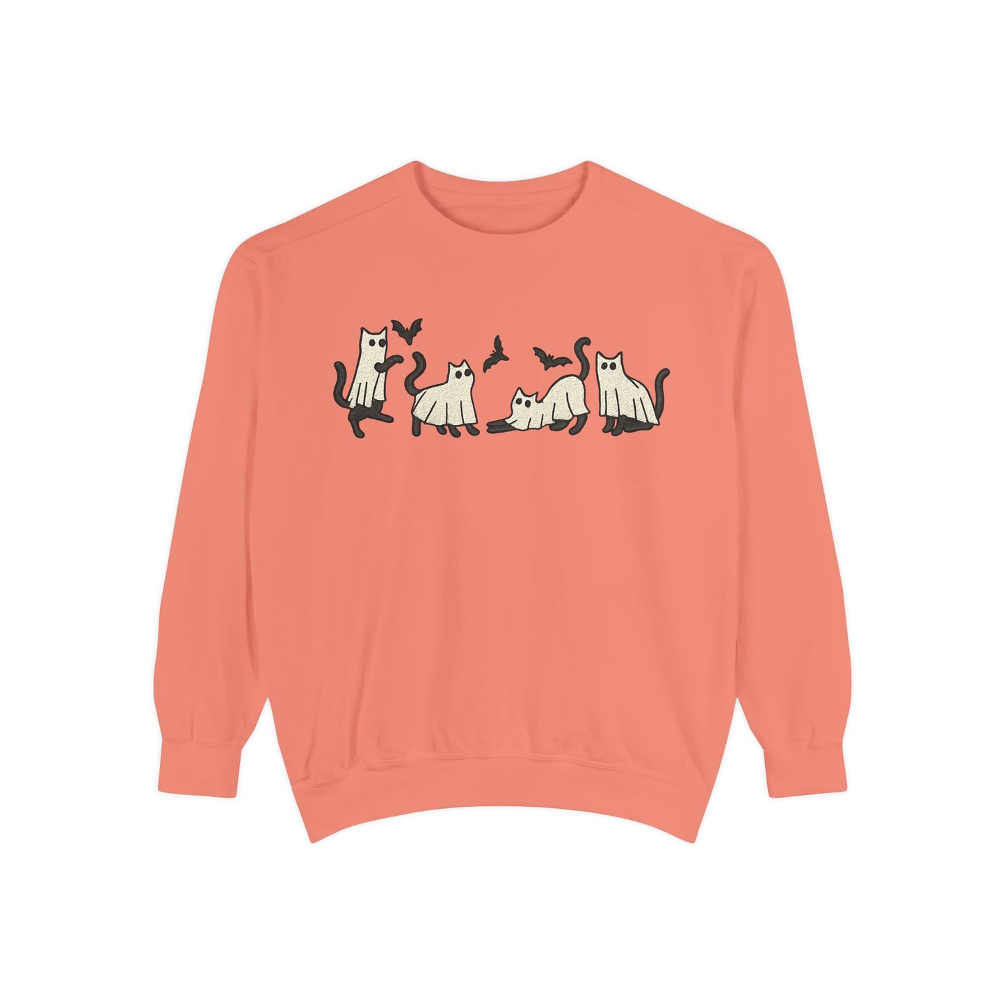 HALLOWEEN  GHOST CAT SWEATSHIRT Unisex Garment-Dyed Sweatshirt