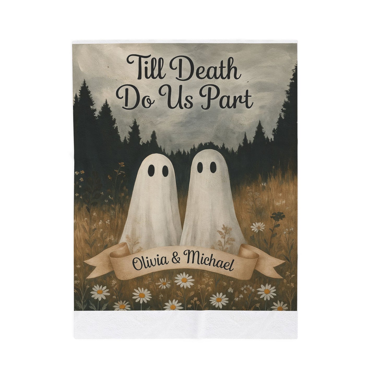 PERSONALIZED COUPLE BLANKET Velveteen Plush Blanket