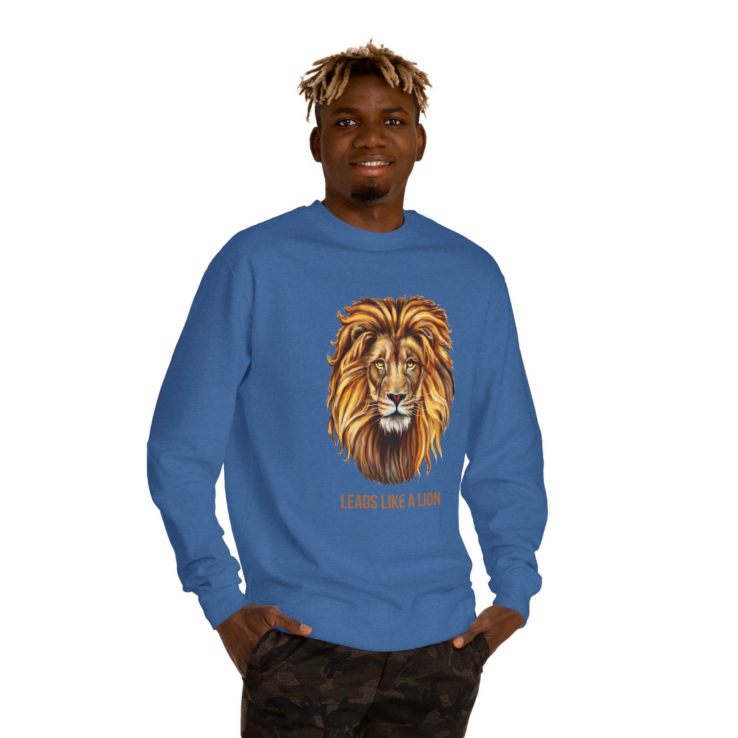 BACK SCHOOL UNISEX SWEATSHIRT BOLD LION LEADERSHIP Motivational Apparel, Unisex Gift, Animal Lover's Top, Inspirational Sweatshirt